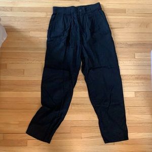 High Waisted Linen Blend Pants